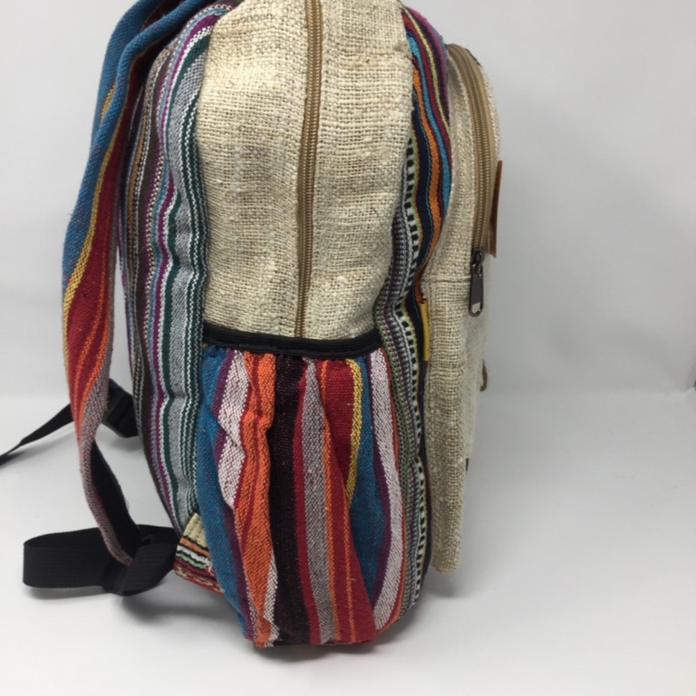 Unisex Himalayan Hemp Backpack w/ Laptop Sleeve - Picture 4 of 8